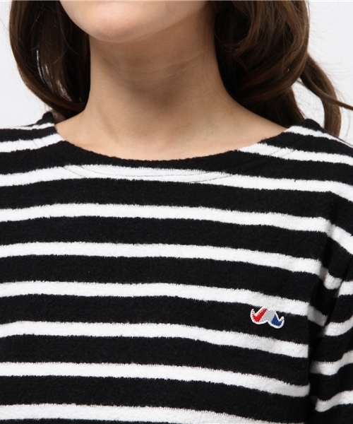 OUTLET(アウトレット)の「【WHO'S WHO gallery】BYSボートボーダーTEE(Tシャツ/カットソー・レディース・ブラック/ネイビー・FREE)」の6枚目の写真