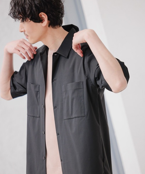GLOBAL WORK(グローバルワーク)の「アーバンシャツAIR/263061(シャツ/ブラウス・メンズ・チャコールグレー/ブラック/ネイビー/ブラウン・SMALL/MEDIUM/LARGE)」の6枚目の写真