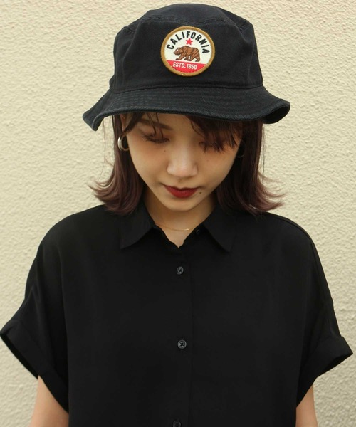 AMERICAN NEEDLE(アメリカンニードル)の「LAIDBACK / American Needle CALI Forrester Bucket NS HAT / アメリカンニードル カルフォルニアフォレスターバケットハット(ハット・レディース・ブラック・S/M/L/XL)」の3枚目の写真