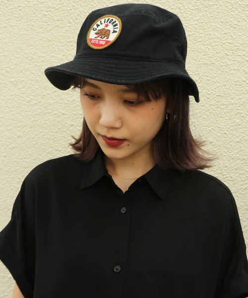 AMERICAN NEEDLE(アメリカンニードル)の「LAIDBACK / American Needle CALI Forrester Bucket NS HAT / アメリカンニードル カルフォルニアフォレスターバケットハット(ハット・レディース・ブラック・S/M/L/XL)」の4枚目の写真
