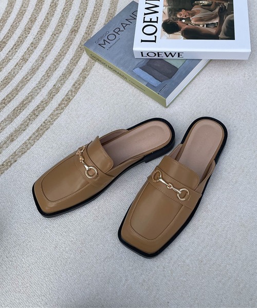 me+em select(ミームセレクト)の「ビットローファースクエアトゥミュールサンダル(サンダル・レディース・ブラック/ブラウン/アイボリー・38/39/37)」の10枚目の写真