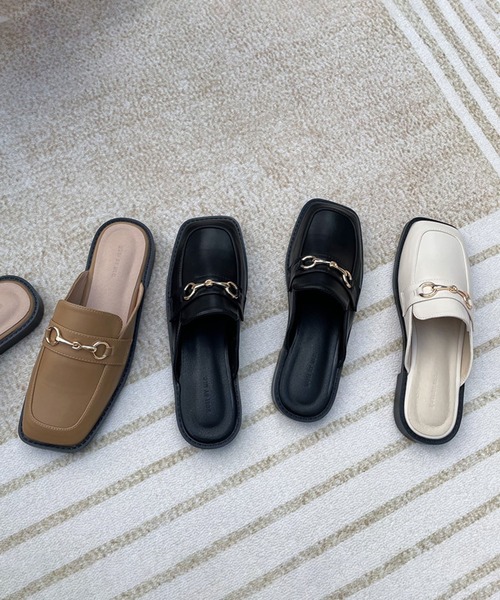 me+em select(ミームセレクト)の「ビットローファースクエアトゥミュールサンダル(サンダル・レディース・ブラック/ブラウン/アイボリー・38/39/37)」の15枚目の写真