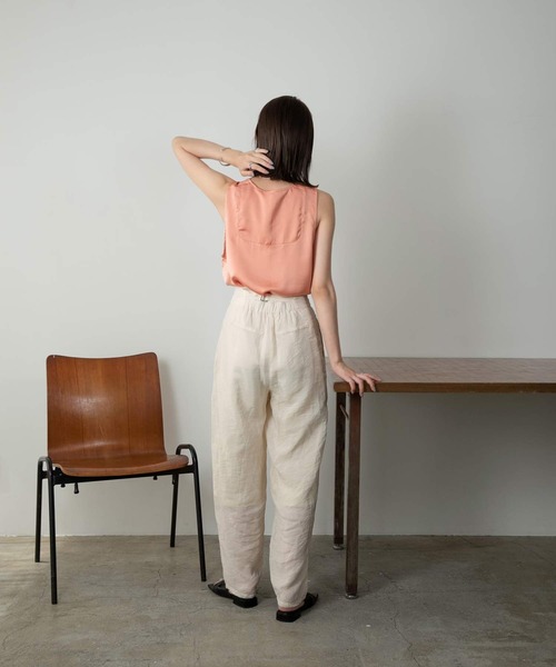 Amiur（エミレ）の「vintage satin no sleeve（Tシャツ/カットソー・レディース・アイボリー/ライム/サーモンピンク・FREE）」の15枚目の写真