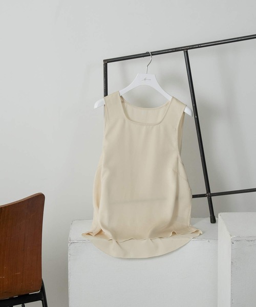 Amiur（エミレ）の「vintage satin no sleeve（Tシャツ/カットソー・レディース・アイボリー/ライム/サーモンピンク・FREE）」の17枚目の写真