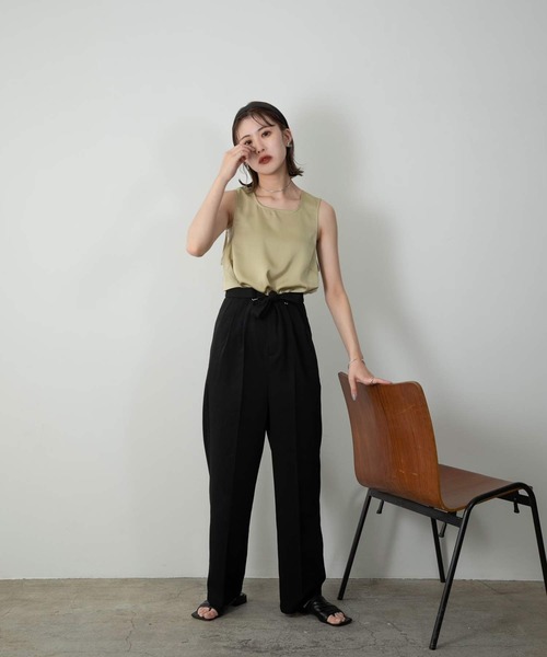 Amiur（エミレ）の「vintage satin no sleeve（Tシャツ/カットソー・レディース・アイボリー/ライム/サーモンピンク・FREE）」の12枚目の写真