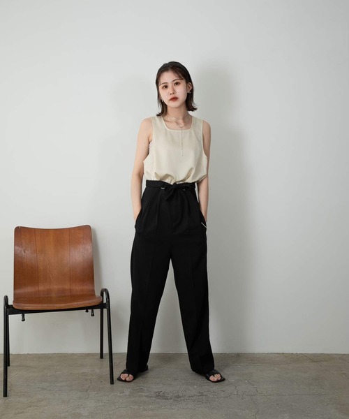 Amiur（エミレ）の「vintage satin no sleeve（Tシャツ/カットソー・レディース・アイボリー/ライム/サーモンピンク・FREE）」の10枚目の写真