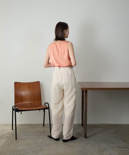 Amiur（エミレ）の「vintage satin no sleeve（Tシャツ/カットソー・レディース・アイボリー/ライム/サーモンピンク・FREE）」の14枚目の写真