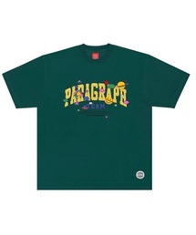 Paragraph | 【PARAGRAPH/パラグラフ】056 ARCH LOGO SMILE T-SHIRT/半袖トップス 半袖Tシャツ 白T 黒T Tシャツ プリントTシャツ(Tシャツ/カットソー)