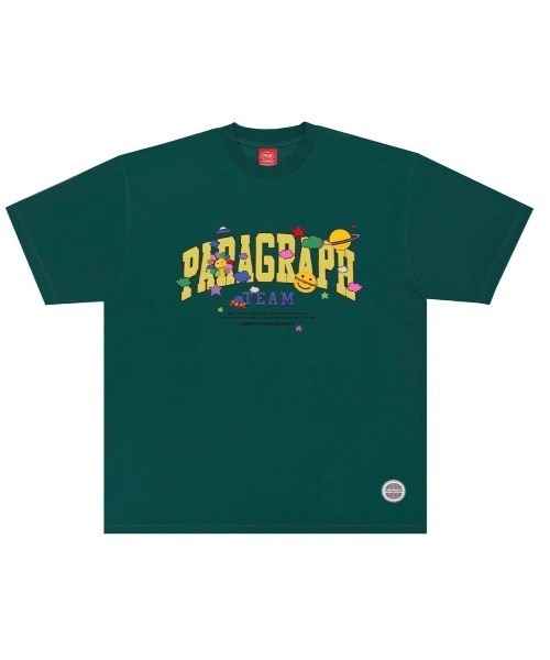 Paragraph（パラグラフ）の「【PARAGRAPH/パラグラフ】056 ARCH LOGO SMILE T-SHIRT/半袖トップス 半袖Tシャツ 白T 黒T Tシャツ プリントTシャツ（Tシャツ/カットソー・メンズ・イエロー/ブルー/パープル/杢グレー/グリーン/アイボリー/チャコールグレー・ONE SIZE）」の5枚目の写真