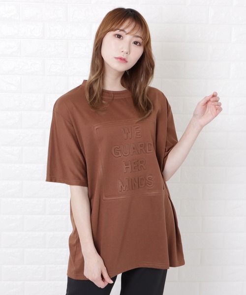 Lace Ladies（レースレディース）の「オーバーサイズ半袖Ｔシャツ（Tシャツ/カットソー・レディース・ホワイト/ブラック/ネイビー/グレー/モカ・M/XL）」の4枚目の写真