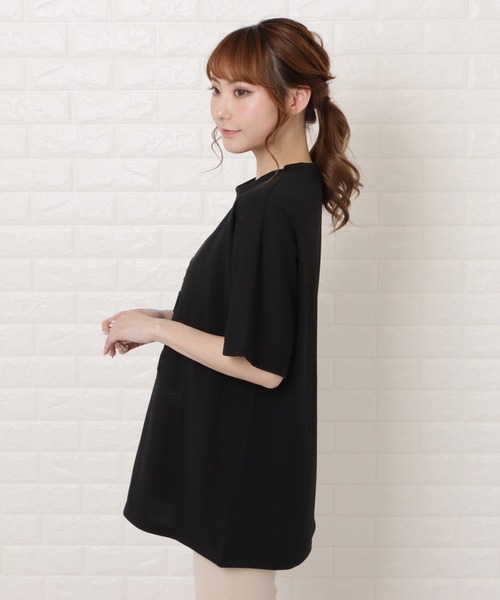 Lace Ladies（レースレディース）の「オーバーサイズ半袖Ｔシャツ（Tシャツ/カットソー・レディース・ホワイト/ブラック/ネイビー/グレー/モカ・M/XL）」の6枚目の写真