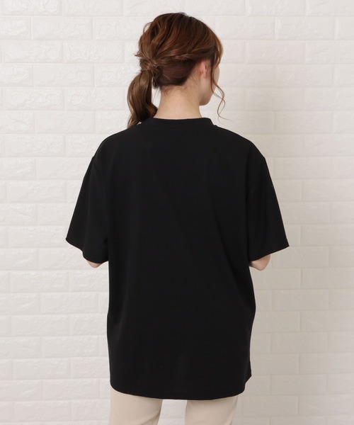 Lace Ladies（レースレディース）の「オーバーサイズ半袖Ｔシャツ（Tシャツ/カットソー・レディース・ホワイト/ブラック/ネイビー/グレー/モカ・M/XL）」の7枚目の写真
