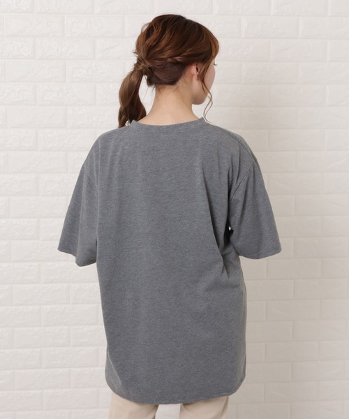 Lace Ladies（レースレディース）の「オーバーサイズ半袖Ｔシャツ（Tシャツ/カットソー・レディース・ホワイト/ブラック/ネイビー/グレー/モカ・M/XL）」の10枚目の写真