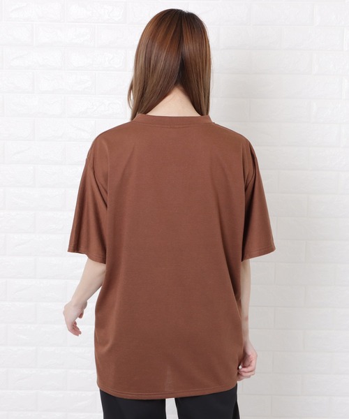 Lace Ladies（レースレディース）の「オーバーサイズ半袖Ｔシャツ（Tシャツ/カットソー・レディース・ホワイト/ブラック/ネイビー/グレー/モカ・M/XL）」の14枚目の写真