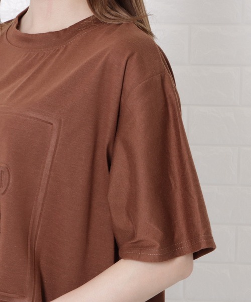 Lace Ladies（レースレディース）の「オーバーサイズ半袖Ｔシャツ（Tシャツ/カットソー・レディース・ホワイト/ブラック/ネイビー/グレー/モカ・M/XL）」の18枚目の写真