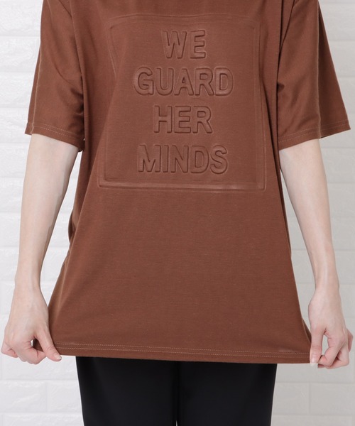 Lace Ladies（レースレディース）の「オーバーサイズ半袖Ｔシャツ（Tシャツ/カットソー・レディース・ホワイト/ブラック/ネイビー/グレー/モカ・M/XL）」の19枚目の写真