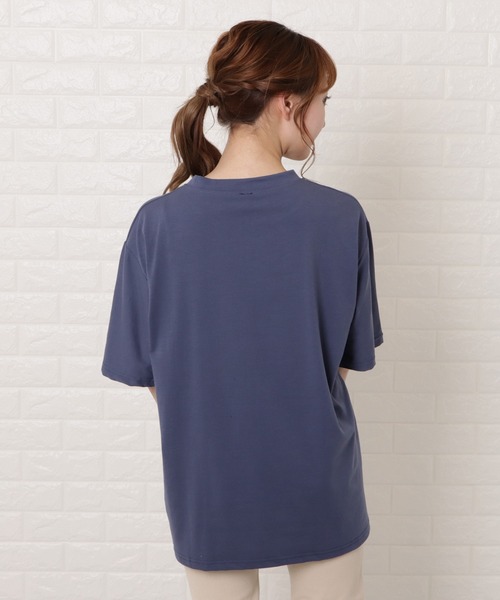 Lace Ladies（レースレディース）の「オーバーサイズ半袖Ｔシャツ（Tシャツ/カットソー・レディース・ホワイト/ブラック/ネイビー/グレー/モカ・M/XL）」の21枚目の写真