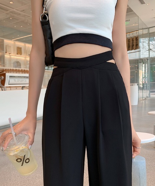 MANGROVE（マングローブ）の「ウエストサイドカットスラックス（スラックス・レディース・ピンク/ホワイト/ブラック・MEDIUM/LARGE）」の12枚目の写真