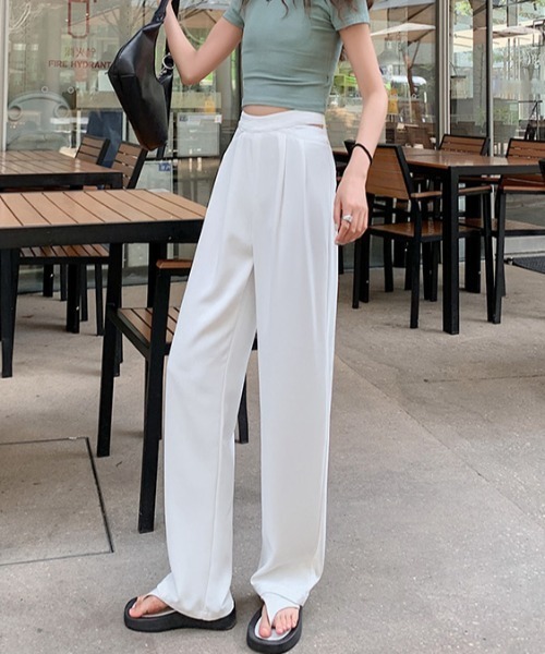 MANGROVE（マングローブ）の「ウエストサイドカットスラックス（スラックス・レディース・ピンク/ホワイト/ブラック・MEDIUM/LARGE）」の7枚目の写真