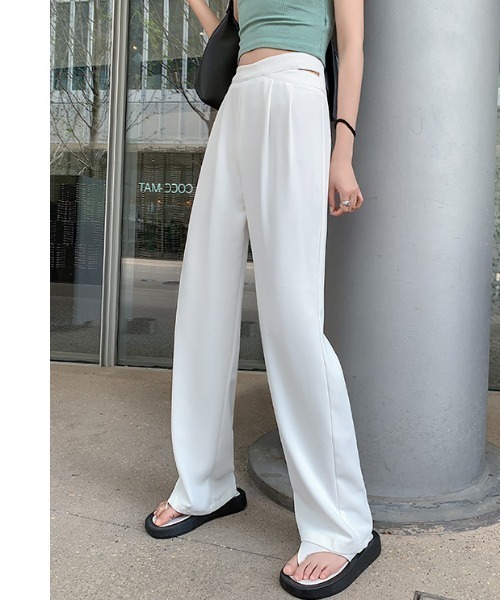 MANGROVE（マングローブ）の「ウエストサイドカットスラックス（スラックス・レディース・ピンク/ホワイト/ブラック・MEDIUM/LARGE）」の8枚目の写真