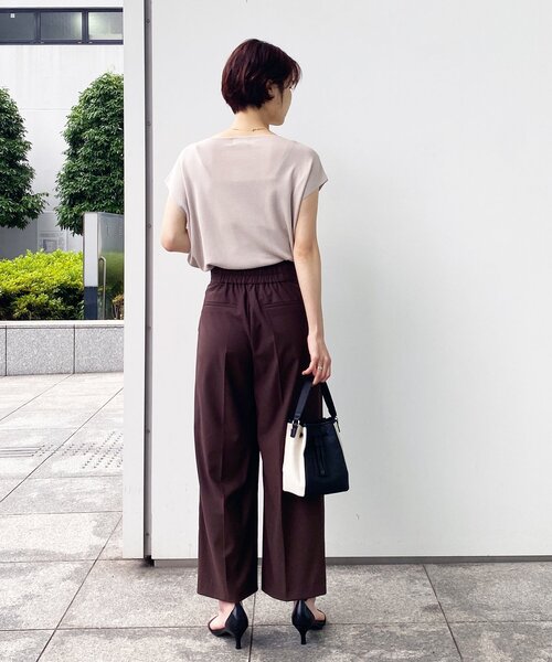 OPAQUE.CLIP（オペークドットクリップ）の「◆C　サス付ハイウエストパンツ【WEB限定サイズ】（サロペット/オーバーオール・レディース・ブラック/ブラウン系その他・40/38/36）」の15枚目の写真