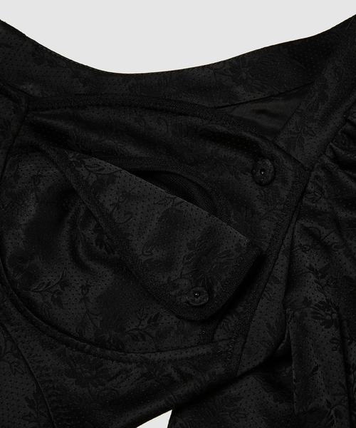 Simone Rocha（シモーネロシャ）の「SHORT PUFF SLEEVE BRA DETAIL BUSTIER TOP（シャツ/ブラウス・レディース・ブラック/クリーム・4/6）」の4枚目の写真