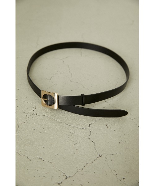 小物 RIM.ARK / Unevenness buckle belt Amazon | LUXE BELT CRYSTAL Black x Silver 黒 ブラック