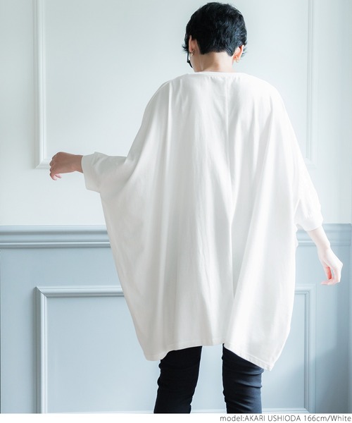 coca(coca)(コカ)の「スーパービッグTee(Tシャツ/カットソー・レディース・ホワイト/ブラック・ONE SIZE)」の6枚目の写真