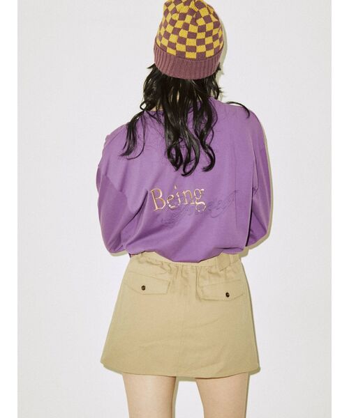 jouetie(ジュエティ)の「ネイチャーフォト ロンT(Tシャツ/カットソー・レディース・オフホワイト/ブラック/パープル・MEDIUM)」の1枚目の写真