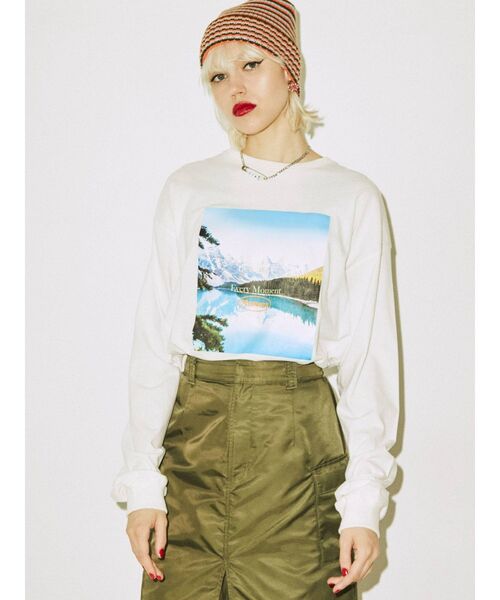 jouetie(ジュエティ)の「ネイチャーフォト ロンT(Tシャツ/カットソー・レディース・オフホワイト/ブラック/パープル・MEDIUM)」の11枚目の写真