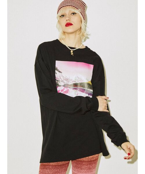 jouetie(ジュエティ)の「ネイチャーフォト ロンT(Tシャツ/カットソー・レディース・オフホワイト/ブラック/パープル・MEDIUM)」の18枚目の写真