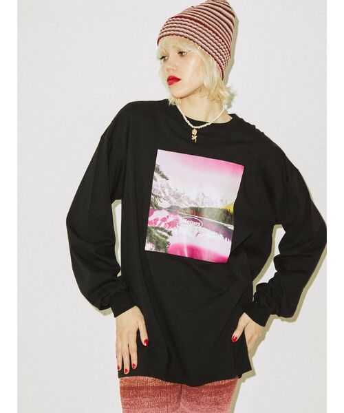 jouetie(ジュエティ)の「ネイチャーフォト ロンT(Tシャツ/カットソー・レディース・オフホワイト/ブラック/パープル・MEDIUM)」の19枚目の写真