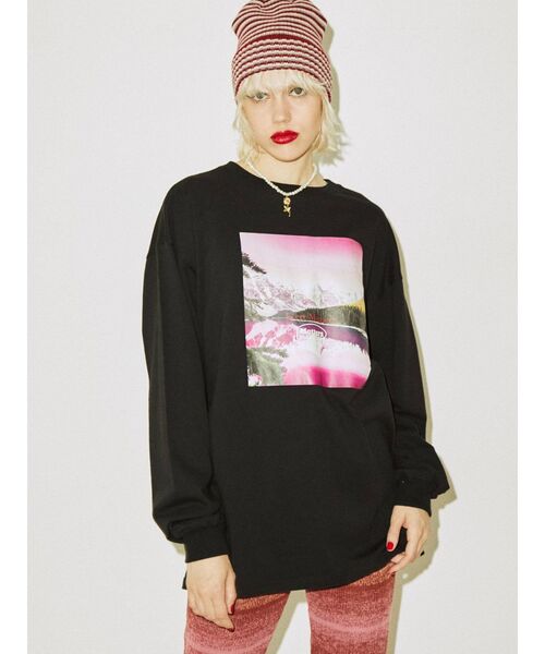 jouetie(ジュエティ)の「ネイチャーフォト ロンT(Tシャツ/カットソー・レディース・オフホワイト/ブラック/パープル・MEDIUM)」の20枚目の写真