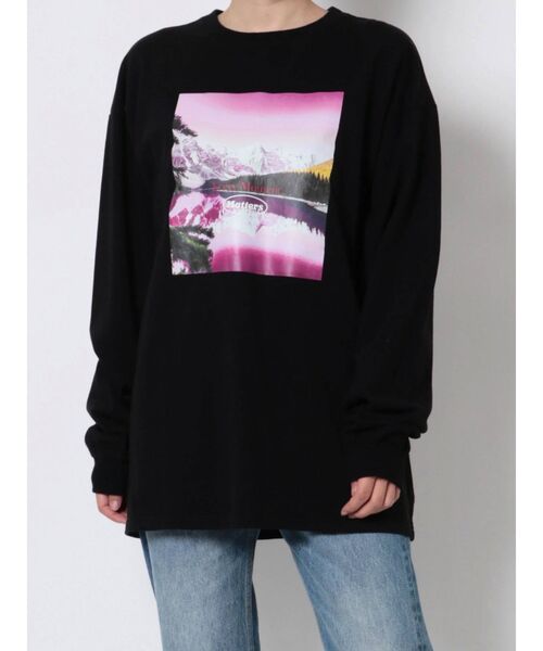 jouetie(ジュエティ)の「ネイチャーフォト ロンT(Tシャツ/カットソー・レディース・オフホワイト/ブラック/パープル・MEDIUM)」の8枚目の写真