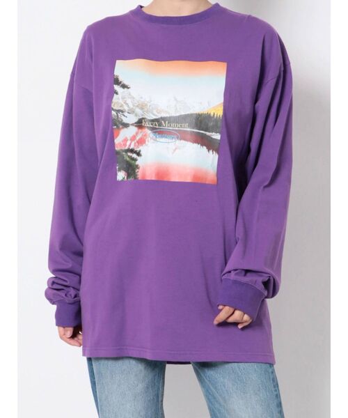 jouetie(ジュエティ)の「ネイチャーフォト ロンT(Tシャツ/カットソー・レディース・オフホワイト/ブラック/パープル・MEDIUM)」の9枚目の写真