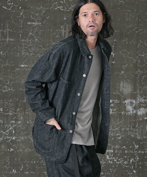 EGO TRIPPING（エゴトリッピング）の「mj8729- WOOLDENIM COVERALL カバーオール（カバーオール・メンズ・インディゴブルー/ブラック・46/48）」の2枚目の写真