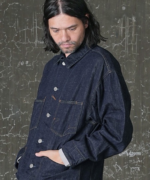EGO TRIPPING（エゴトリッピング）の「mj8729- WOOLDENIM COVERALL カバーオール（カバーオール・メンズ・インディゴブルー/ブラック・46/48）」の18枚目の写真