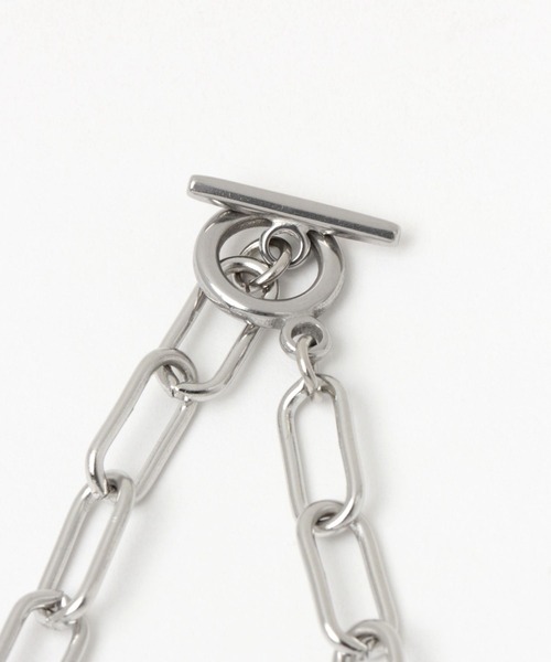 GLOBAL WORK(グローバルワーク)の「ステンレススクエアネックレス/UNISEXアクセサリー/299738(ネックレス・レディース・ゴールド/シルバー・FREE)」の4枚目の写真