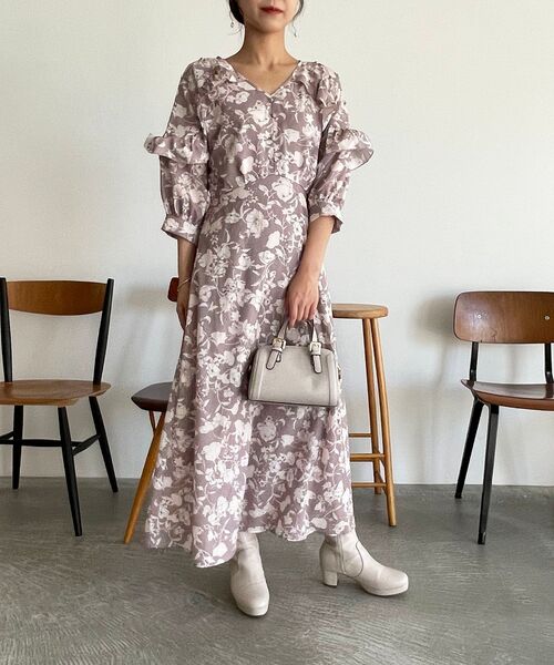 セール シャドーフラワーフリルワンピース ワンピース Majestic Legon マジェスティックレゴン のファッション通販 Zozotown