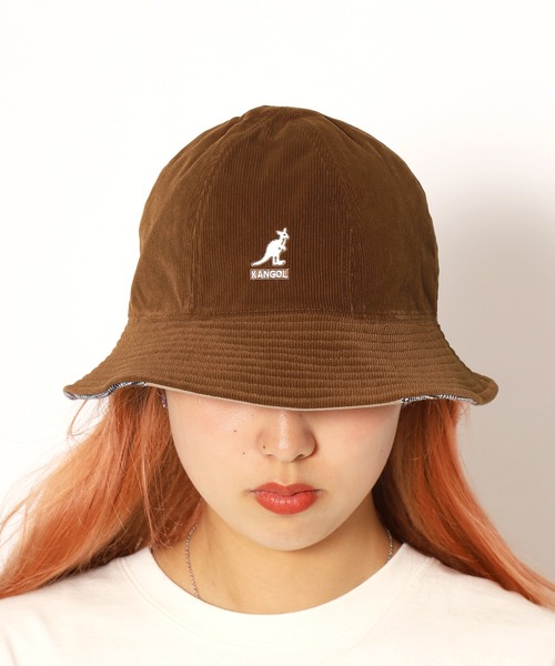 KANGOL（カンゴール）の「KANGOL/カンゴール Work Leisure RevCasual バケットハット ワンポイント ブランドロゴ（ハット・メンズ・ネイビー/ベージュ・L/M）」の18枚目の写真