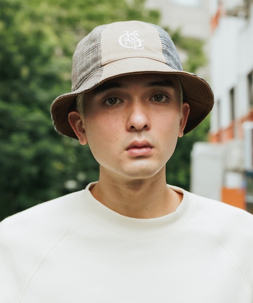 KANGOL（カンゴール）の「KANGOL/カンゴール Work Leisure RevCasual バケットハット ワンポイント ブランドロゴ（ハット・メンズ・ネイビー/ベージュ・L/M）」の16枚目の写真