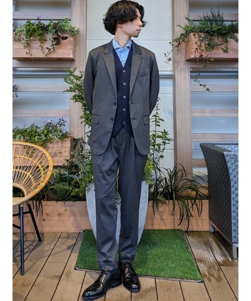 Perfect Suit FActory(パーフェクトスーツファクトリー)の「12ゲージ ハーフミラノ ジレ ブラック/ブラウン/ネイビー(ニット/セーター・メンズ・ネイビー/ブラウン/ブラック・LL/M/L)」の20枚目の写真