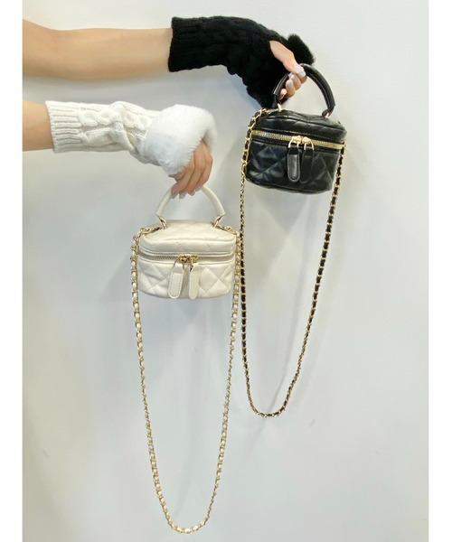 WC（ダブル シー）の「フェイクファーニットショートアームカバー（アームカバー・レディース・ホワイト/ブラック・FREE）」の15枚目の写真