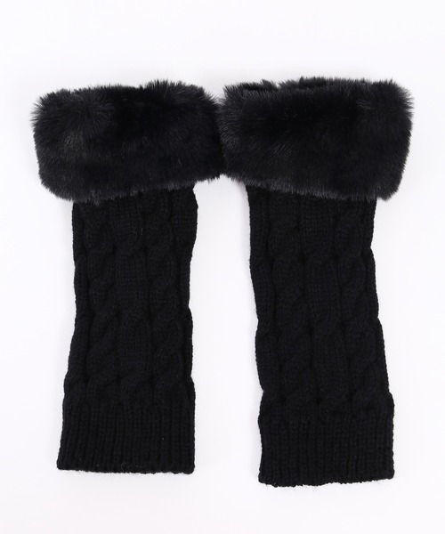 WC（ダブル シー）の「フェイクファーニットショートアームカバー（アームカバー・レディース・ホワイト/ブラック・FREE）」の7枚目の写真