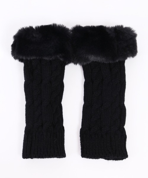 WC（ダブル シー）の「フェイクファーニットショートアームカバー（アームカバー・レディース・ホワイト/ブラック・FREE）」の6枚目の写真
