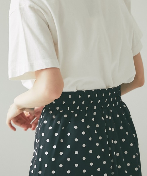 and R（アンドアール）の「ドットプリントスカート（スカート・レディース・ベージュ/グリーン/ブラック・FREE）」の10枚目の写真