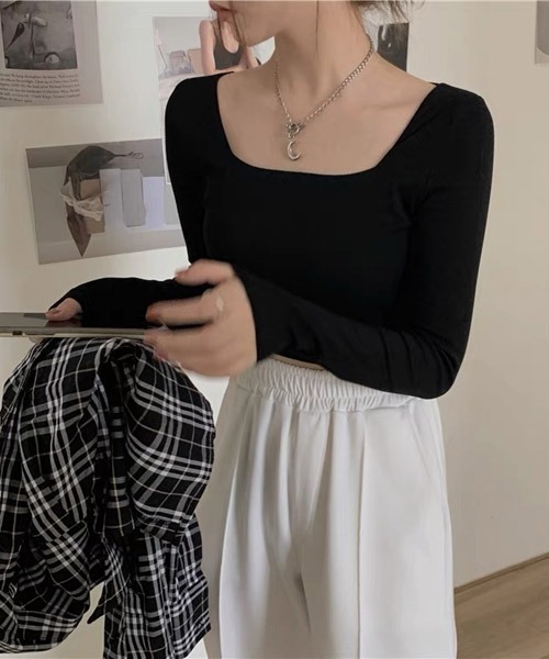 gossip！ロサンゼルス（ゴシップロサンゼルス）の「ニットトップス（ニット/セーター・レディース・ダークグレー/ホワイト/ブラック/ブラック系その他/ホワイト系その他/グレー系その他・FREE）」の21枚目の写真