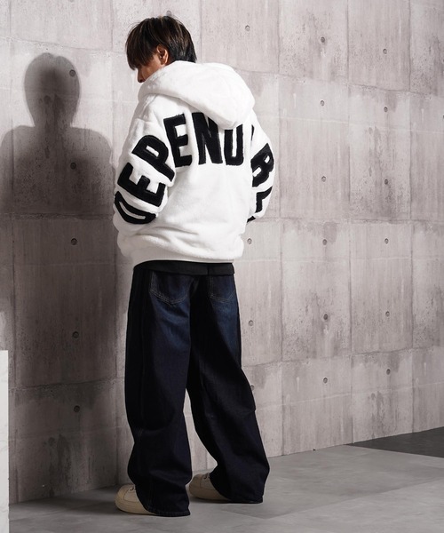 ゆうぼう♡ 新品未使用　Lサイズ　袖口ファー　ミンク風ジャケット★ ミンクタッチ ファージャケット / ファー ジャケット ブルゾン