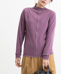 POU DOU DOU | 起毛テレコ2way配色メロートップス(Tシャツ/カットソー)