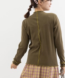 POU DOU DOU | 起毛テレコ2way配色メロートップス(Tシャツ/カットソー)